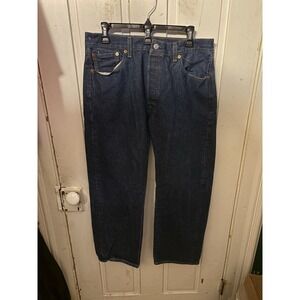 LEVIS 501 Jeans Mens 36x30 Blue Straight Button Fly Denim Classic